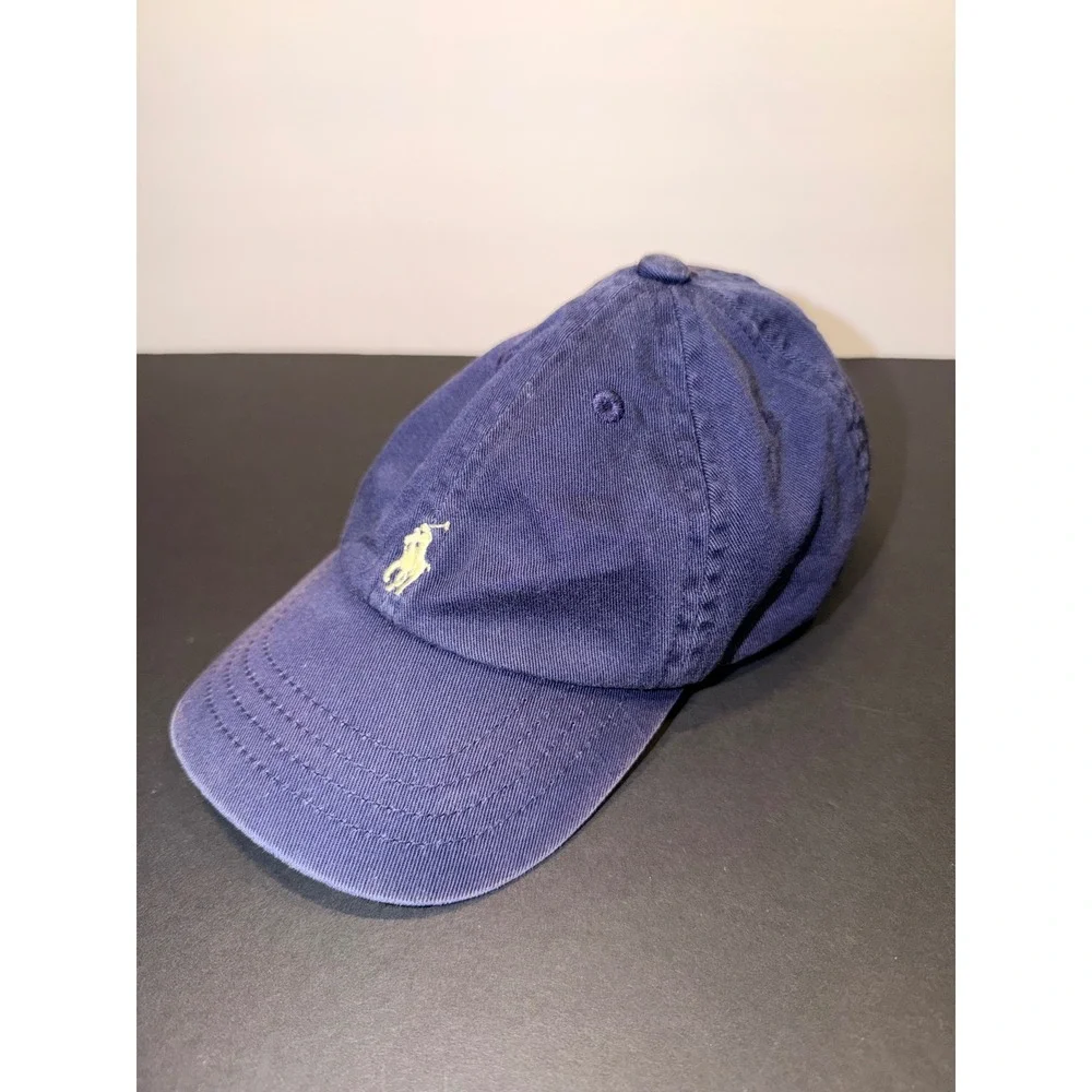 Polo Ralph Lauren Kids Navy Blue Cotton Pony Logo Baseball Cap Hat 12M-24M